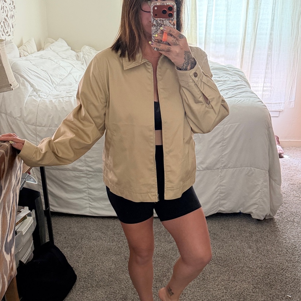 H&M Light Beige Utility Jacket with Collar